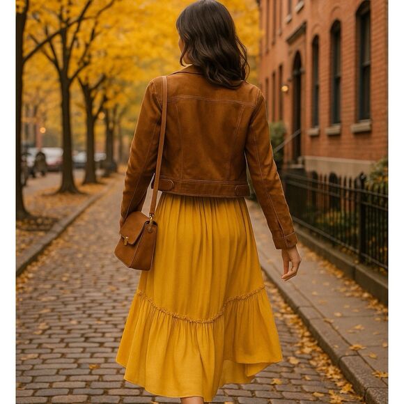 Ulla Johnson Sonja Silk Midi Dress | Size 0 | Yellow Ruffle Hem Boho Chic - Picture 11 of 16